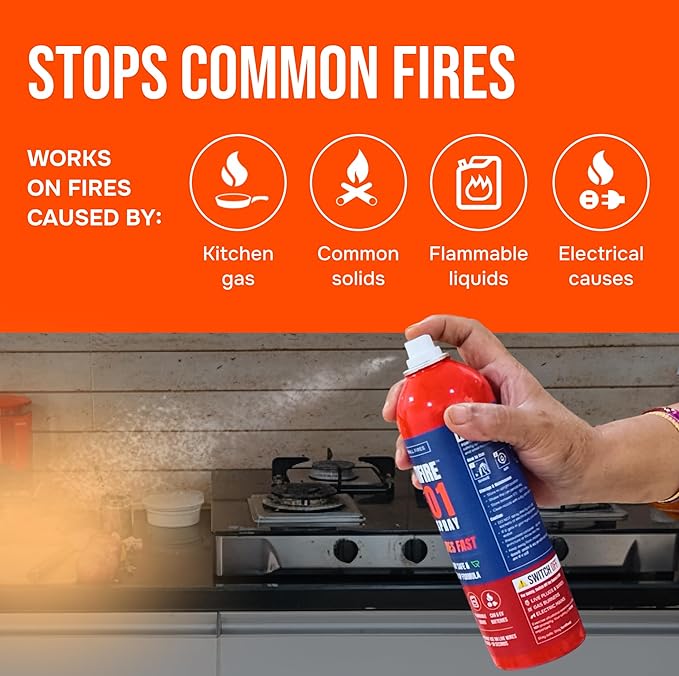 Fortifire F101 Fire Extinguishing Spray for Home - 500g Each | Pack of 3