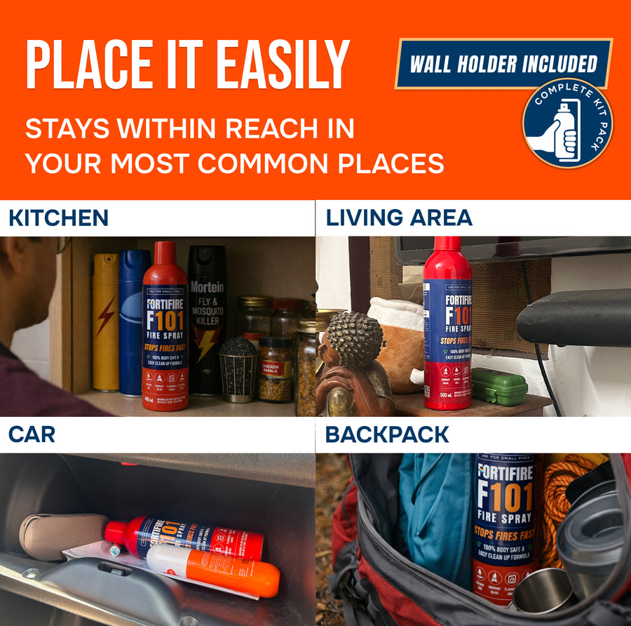 Fortifire F101 Fire Extinguishing Spray for Home - 500g Each | Pack of 2