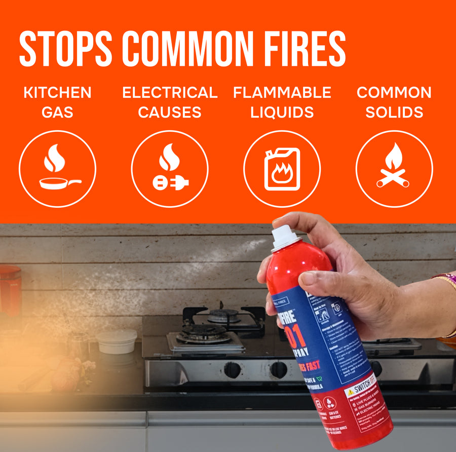 Fortifire F101 Fire Extinguishing Spray for Home - 500g Each | Pack of 2